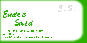 endre smid business card